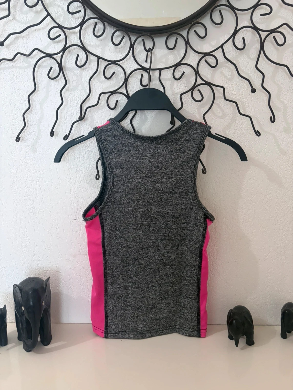 Two-tone Sports Tank Top Gray & Pink - Size 8 Years – photo 4